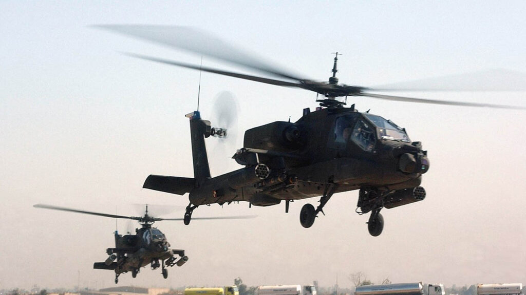 AH-64 Apache in flight
