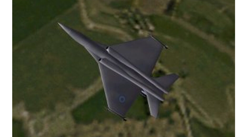 FMA SAIA 90 in flight top view