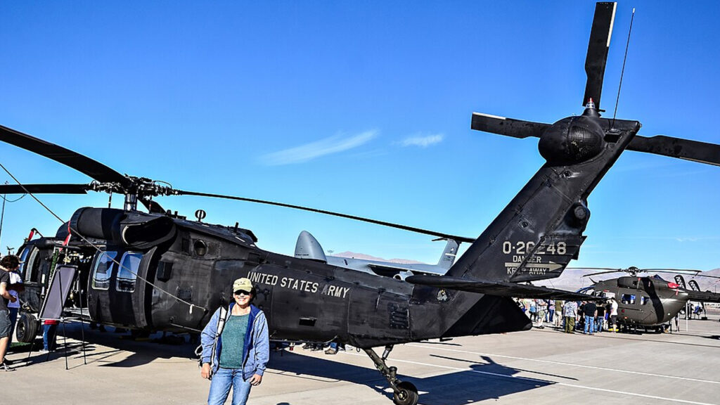 MH-60 Black Hawks on land
