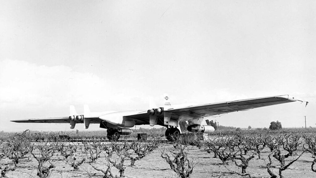 Northrop YB-49 in field