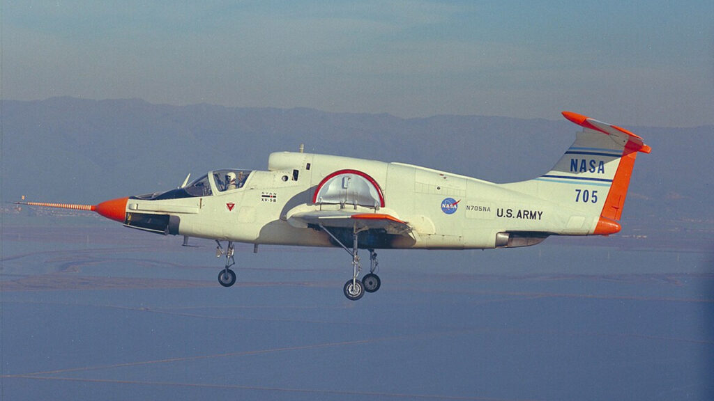 Ryan XV-5 Vertifan in flight