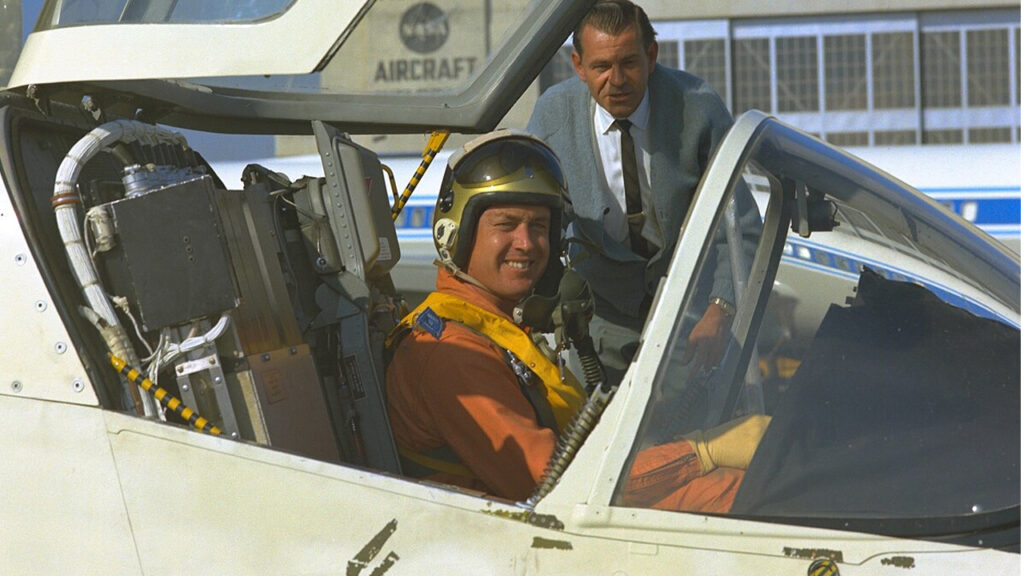 Ryan XV-5 Vertifan with a pilot