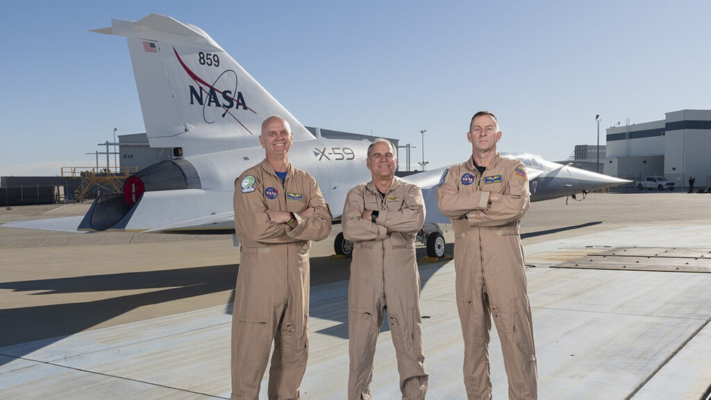 X-59 with test pilot