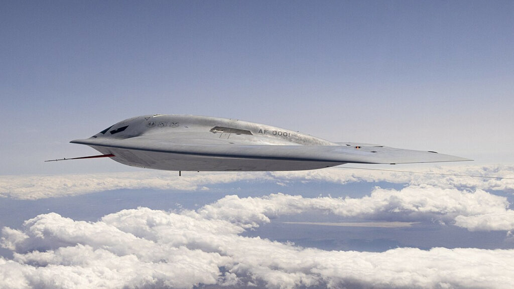 B-21 raider in flight