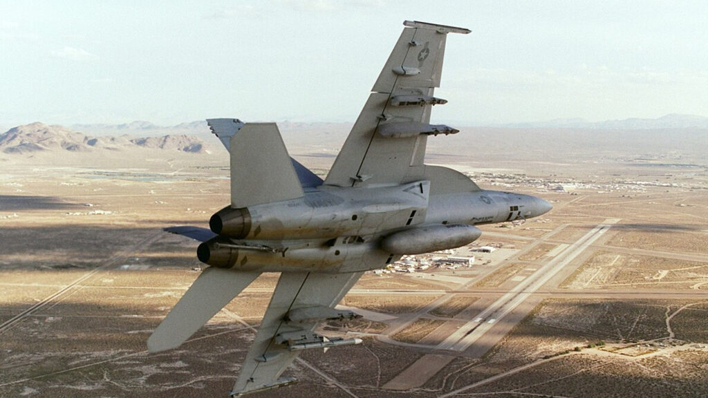 F A-18 Super Hornet back view