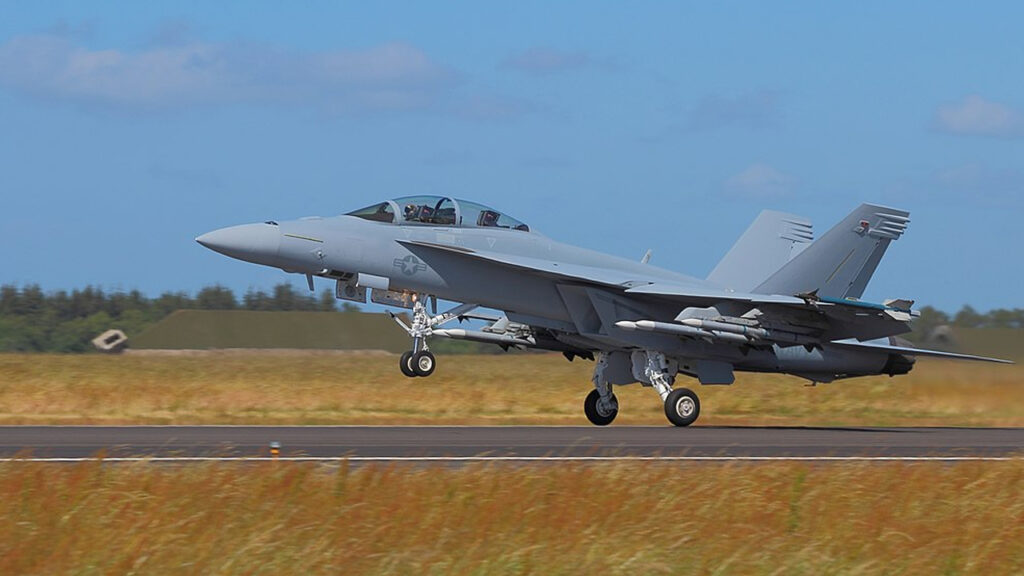 F A-18 Super Hornet take off