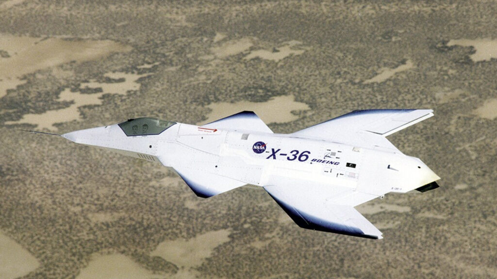 X-36 Jet in flight