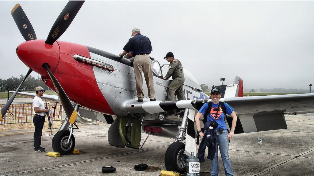 people on P-51 Mustang
