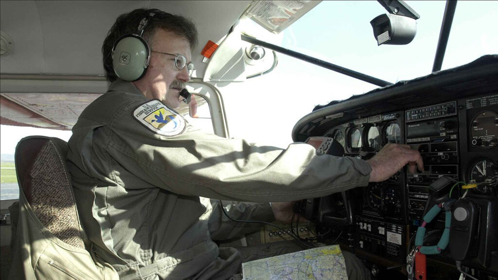 pilot on a plane