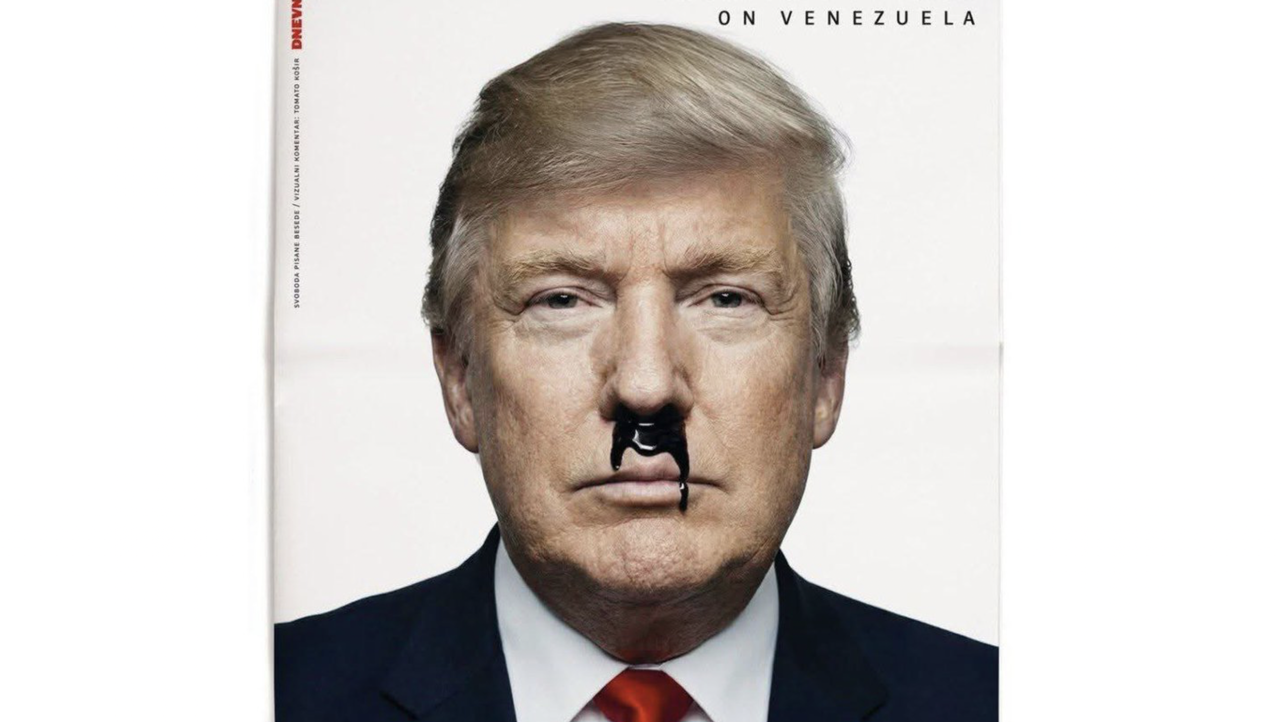 Donald Trump Depicted With Oil ‘Hitler Mustache’ on Slovenian Magazine Cover From First Lady’s Homeland Amid US Venezuela Action